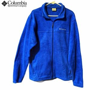 Columbia Fleece Sweater. Size Large. Mens. Blue.
